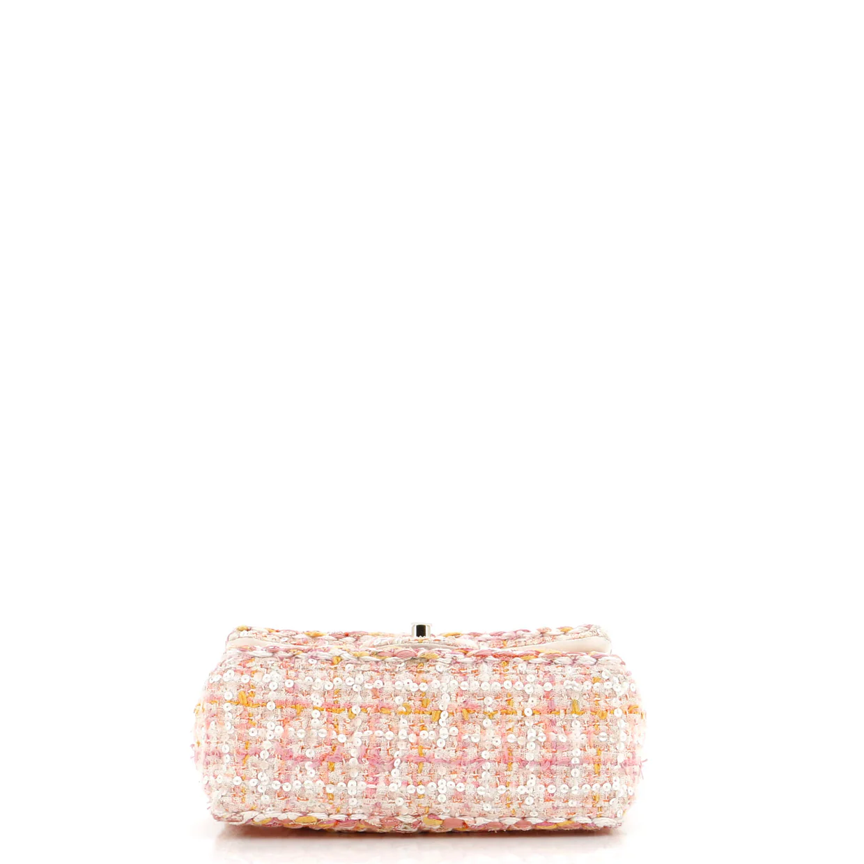 Classic Single Flap Bag Braided Quilted Tweed with Sequins Mini - Deep Luxury