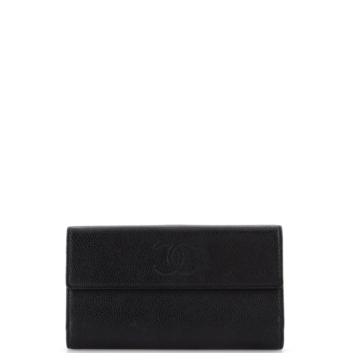 Timeless CC Flap Wallet Caviar Long - Deep Luxury