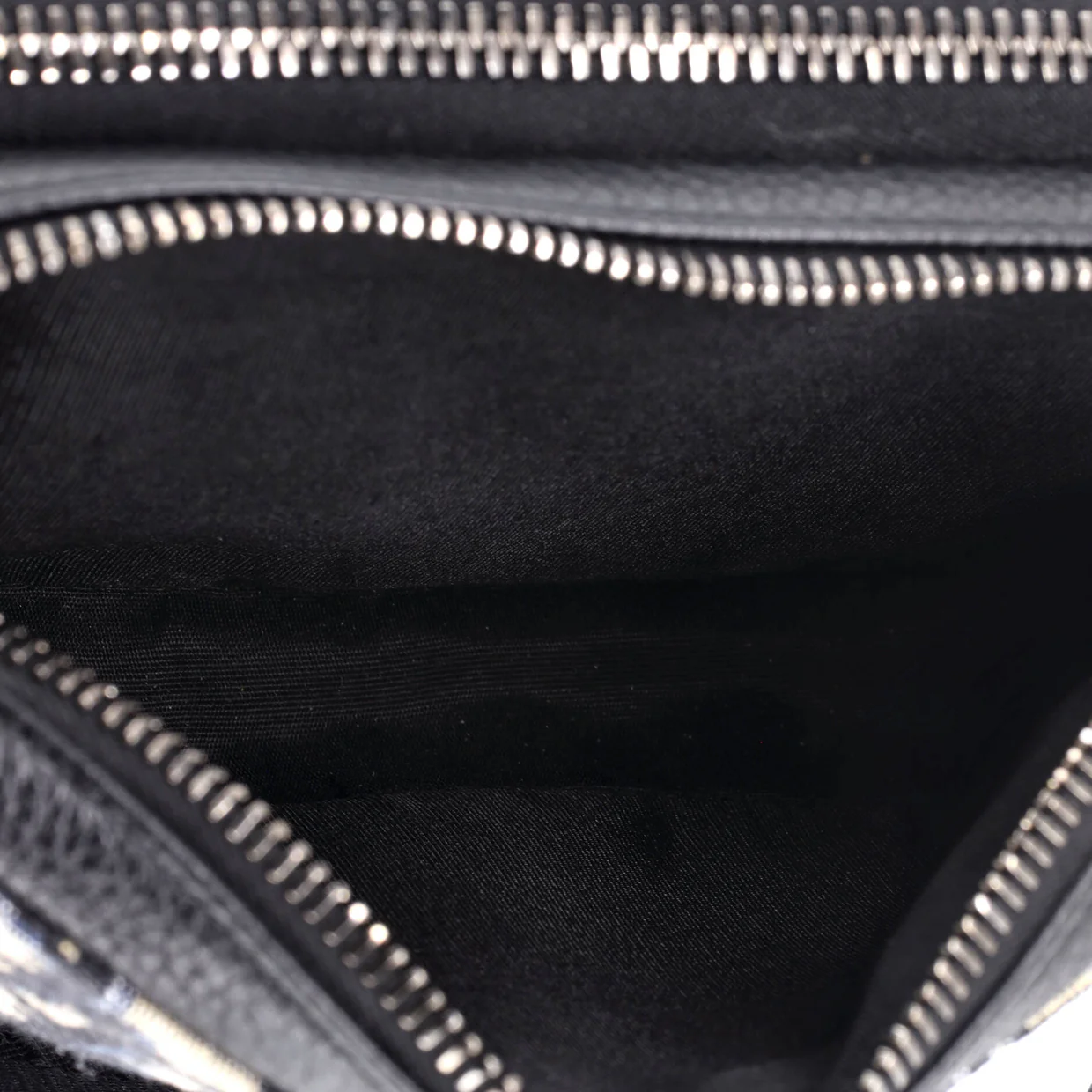 Double Zip Crossbody Pouch Oblique Canvas - Deep Luxury