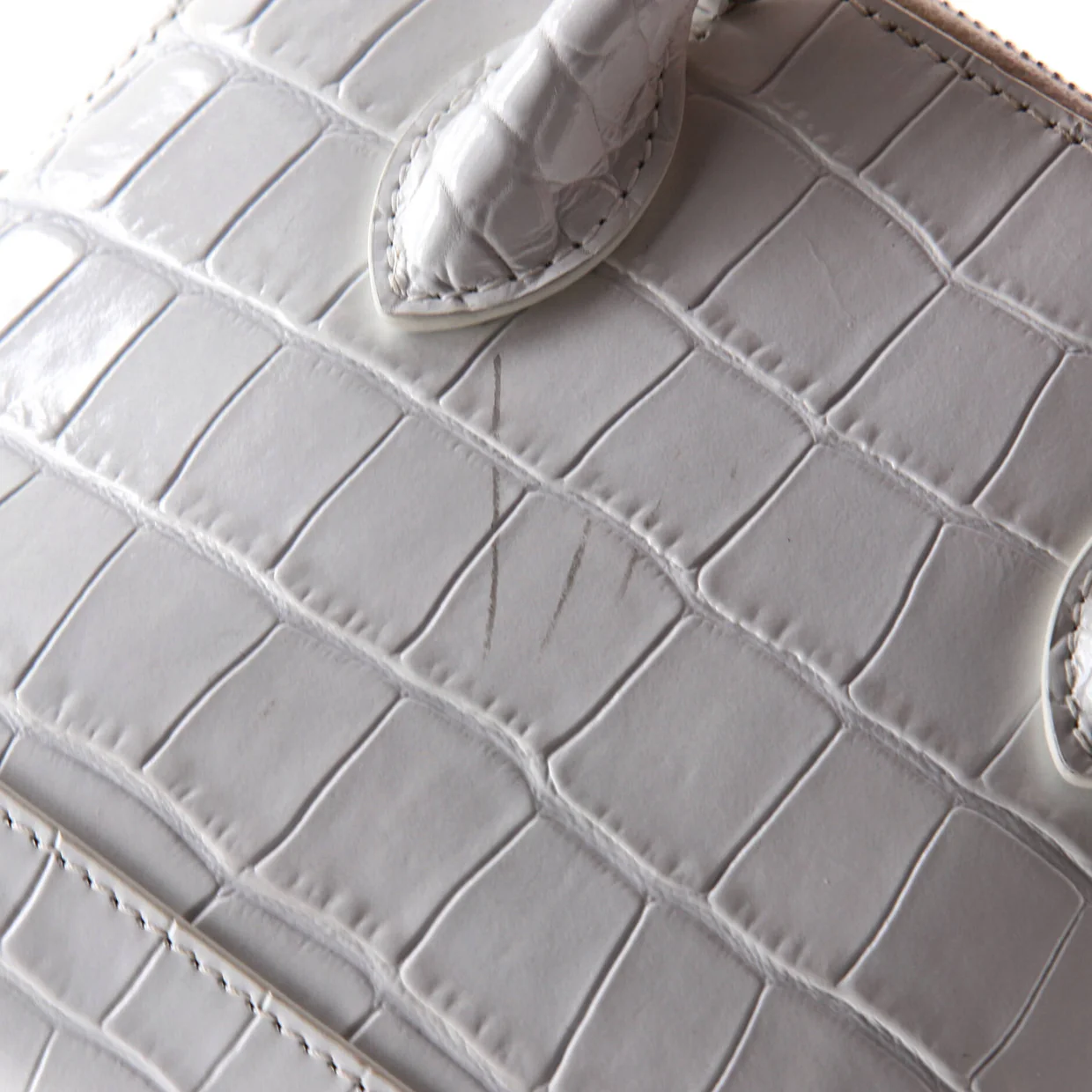 Logo Ville Bag Crocodile Embossed Leather XXS - Deep Luxury