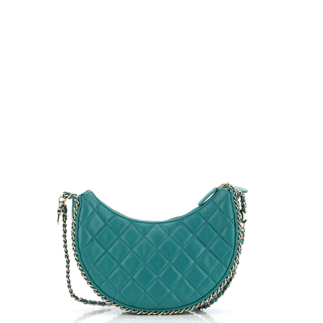 Chain Around Hook Hobo Quilted Lambskin Small - Deep Luxury