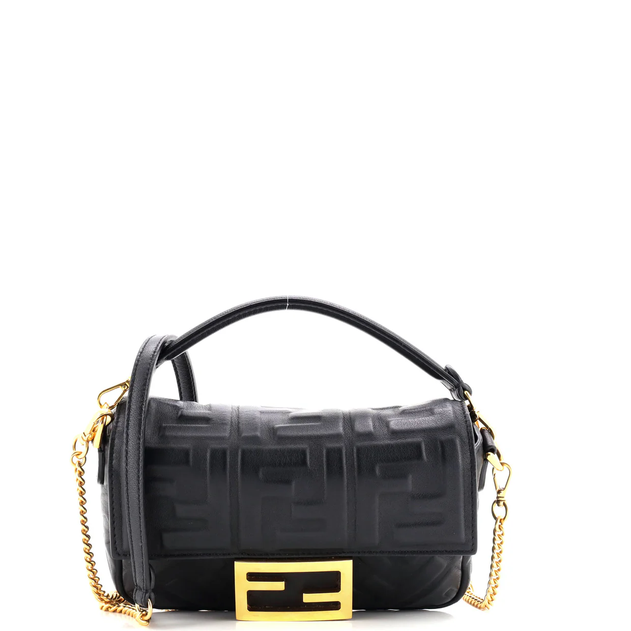 Baguette NM Bag Zucca Embossed Leather Mini - Deep Luxury