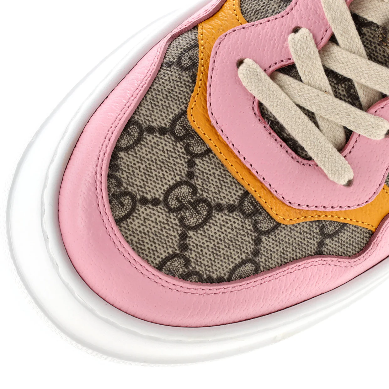 Women's Dali Platform Sneakers GG Canvas with Leather - Deep Luxury