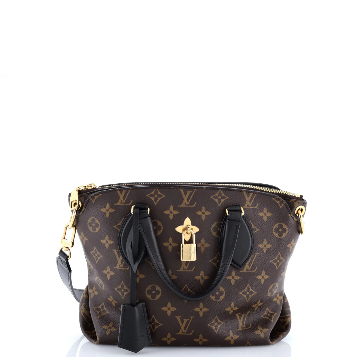 Flower Zipped Tote Monogram Canvas PM - Deep Luxury