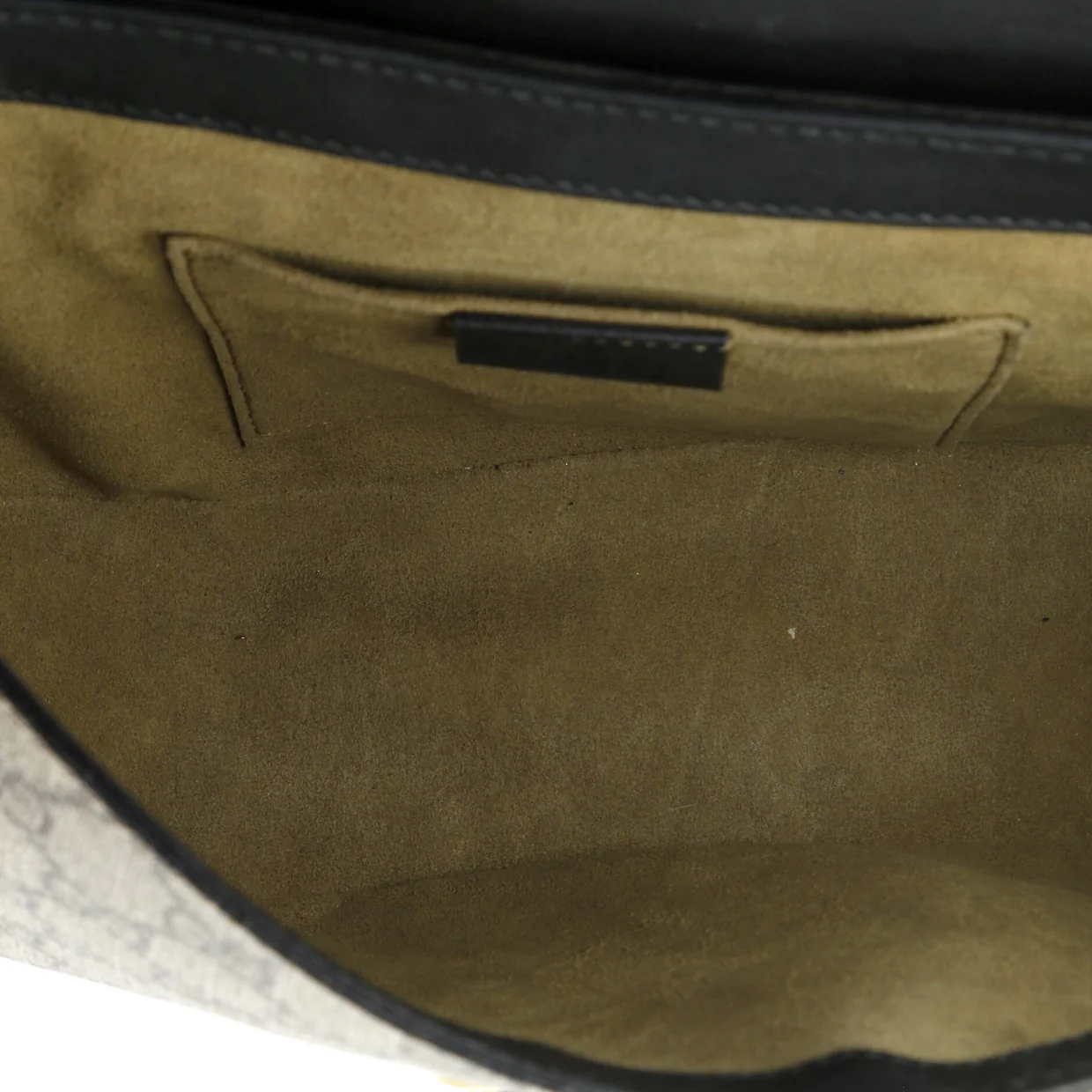 Padlock Saddle Shoulder Bag GG Coated Canvas and Leather Medium - Deep Luxury