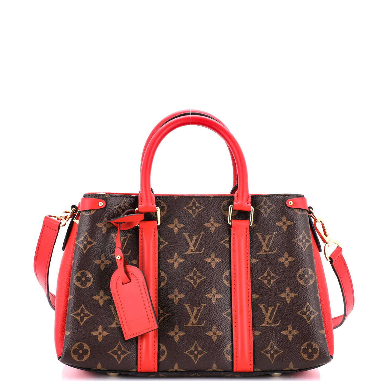 Soufflot Tote Monogram Canvas with Leather BB - Deep Luxury