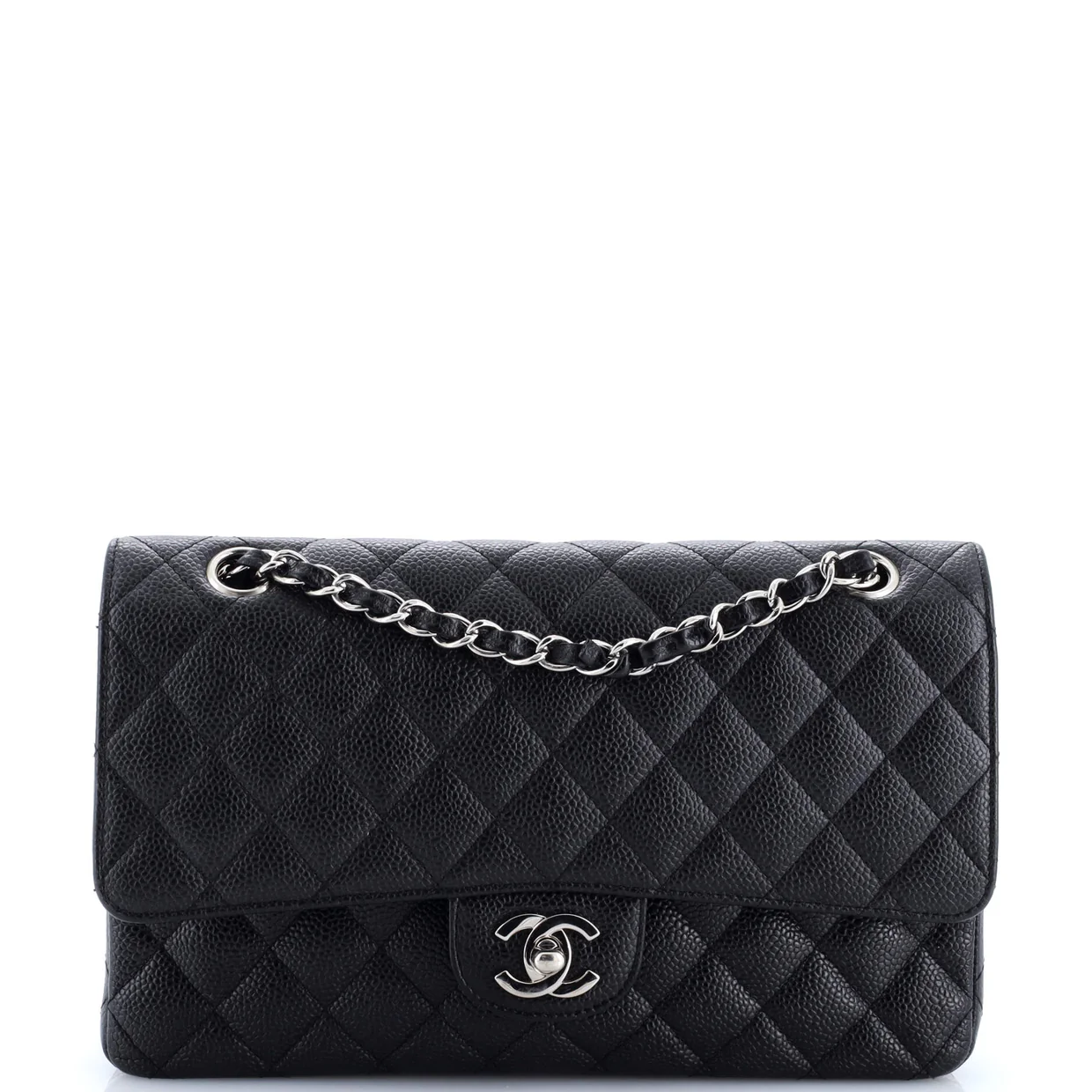 Classic Double Flap Bag Quilted Caviar Medium - Deep Luxury