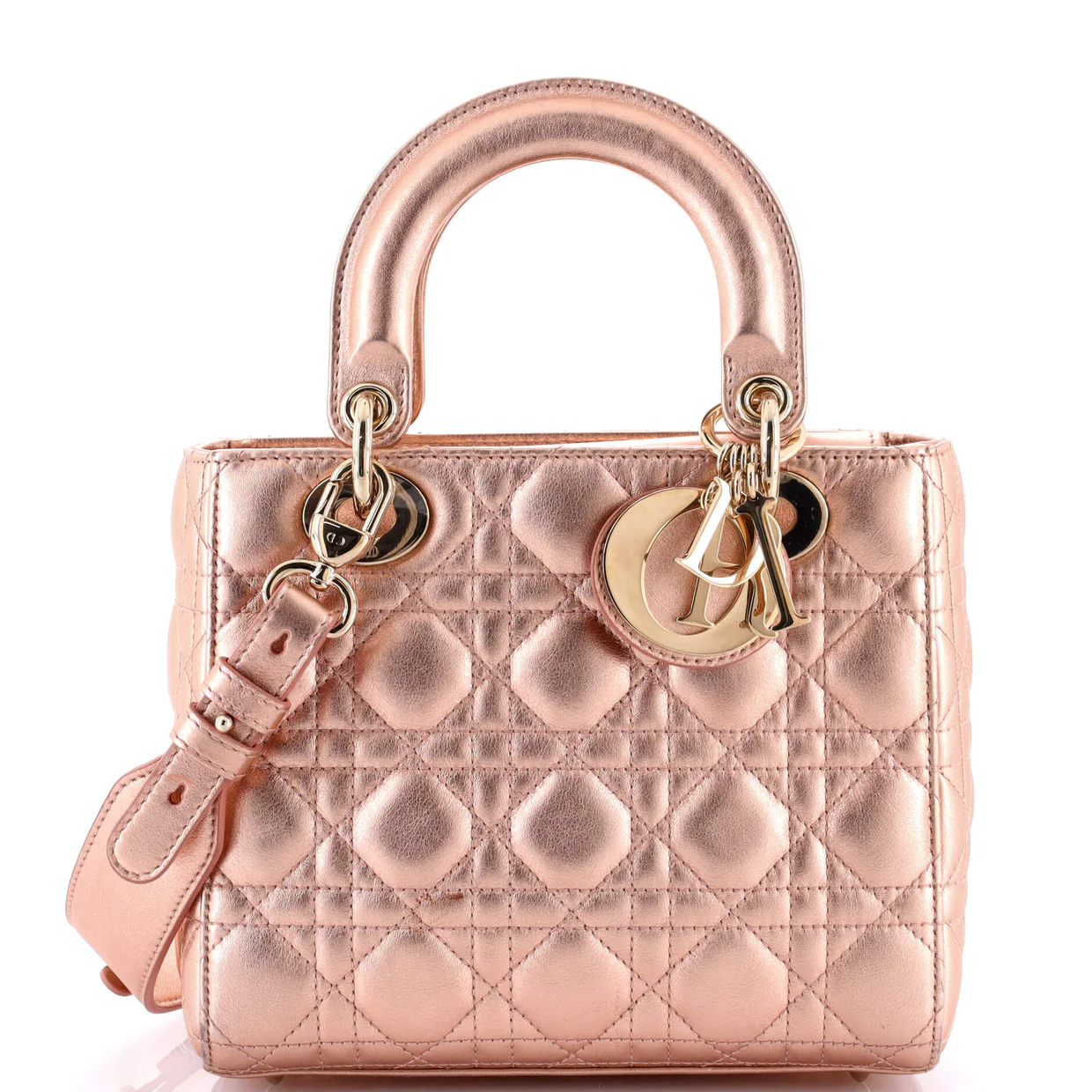 My ABCDior Lady Dior Bag Metallic Cannage Quilt Leather - Deep Luxury