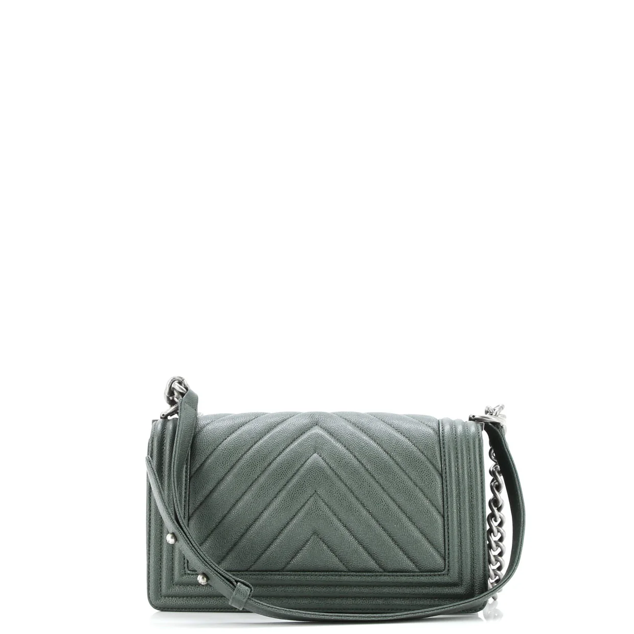 Boy Flap Bag Chevron Caviar Old Medium - Deep Luxury