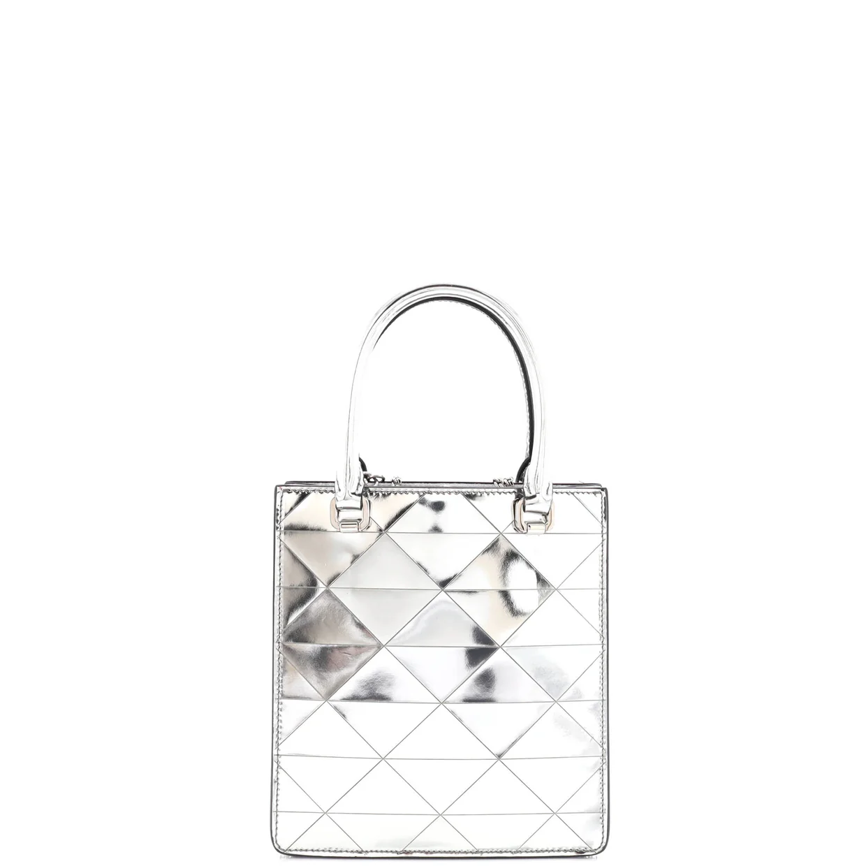 Triangle Tote Spazzolato Leather Mini - Deep Luxury