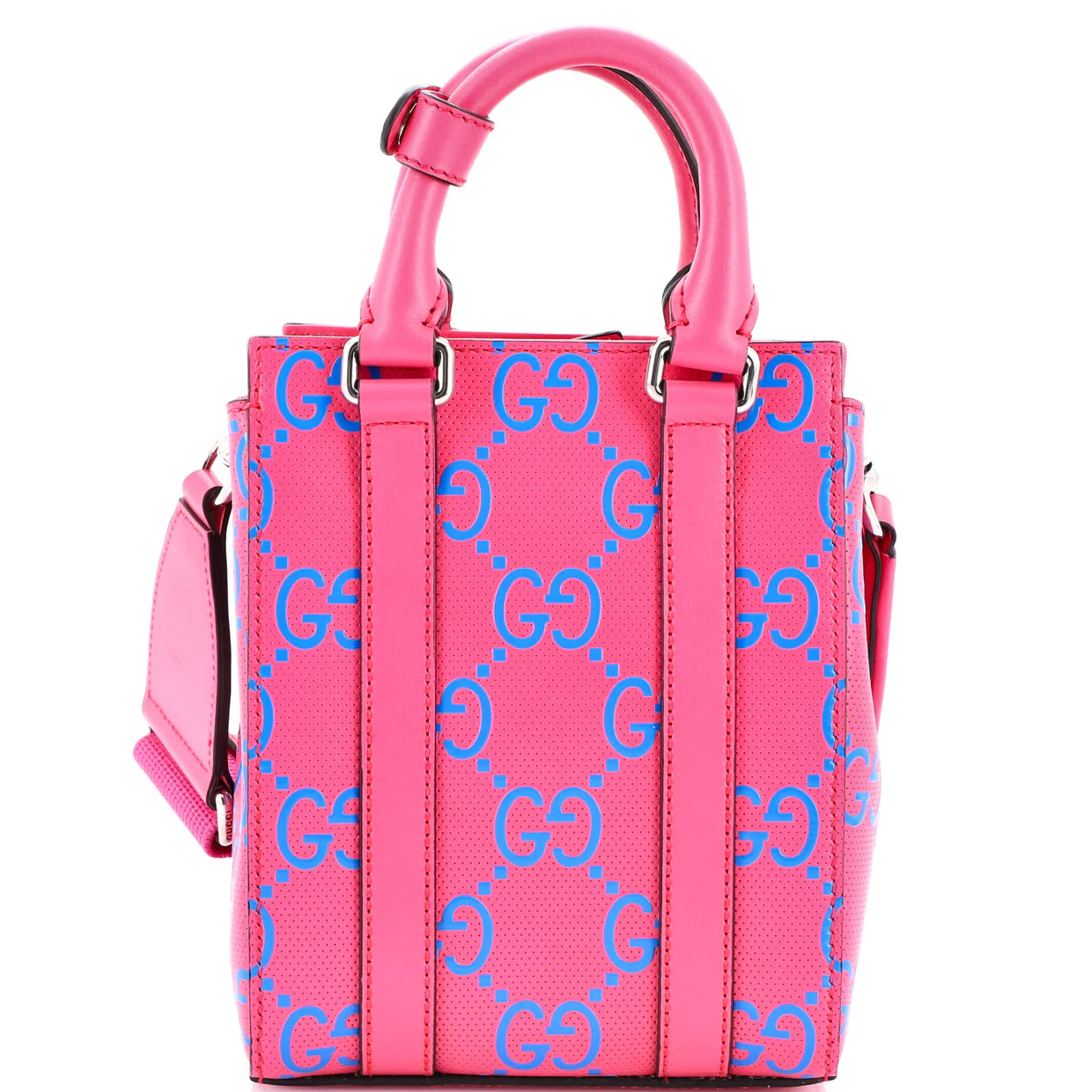 Convertible Open Tote GG Embossed Perforated Leather Mini - Deep Luxury