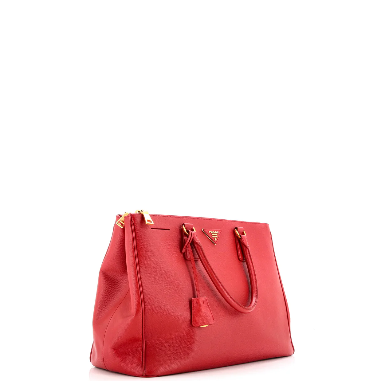 Double Zip Lux Tote Saffiano Leather Medium - Deep Luxury