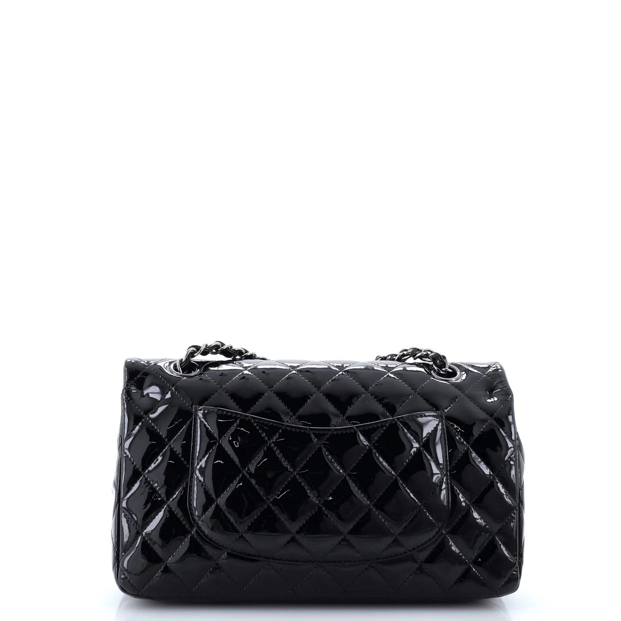 Classic Double Flap Bag Quilted Patent Medium - Deep Luxury