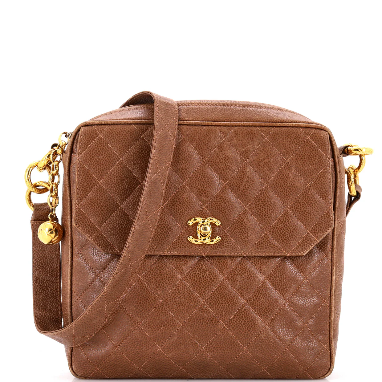 Vintage Front Pocket Camera Bag Quilted Caviar Small - Deep Luxury