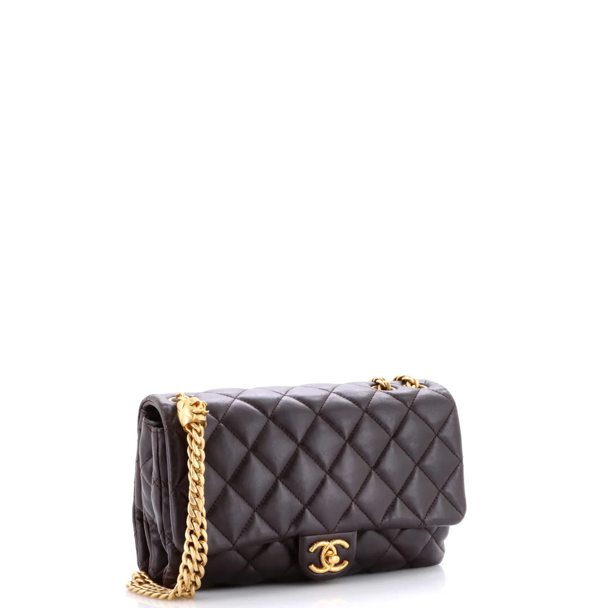 All Slide Long Flap Bag Quilted Lambskin Medium - Deep Luxury