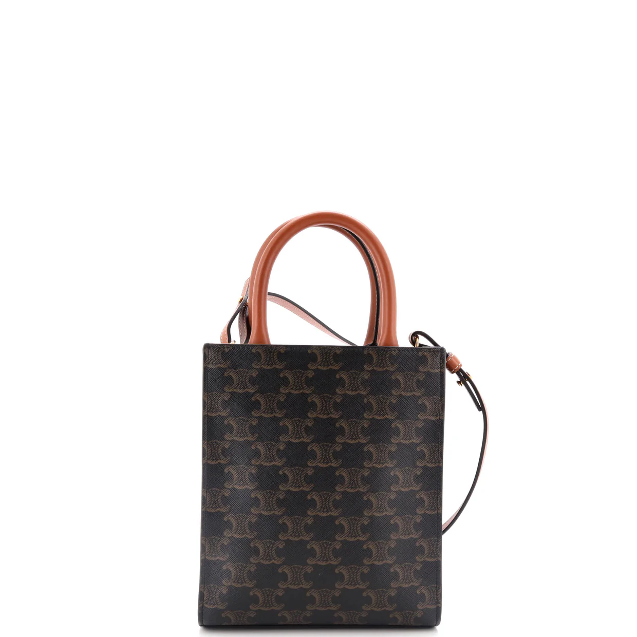 Vertical Cabas Tote Triomphe Coated Canvas Mini - Deep Luxury