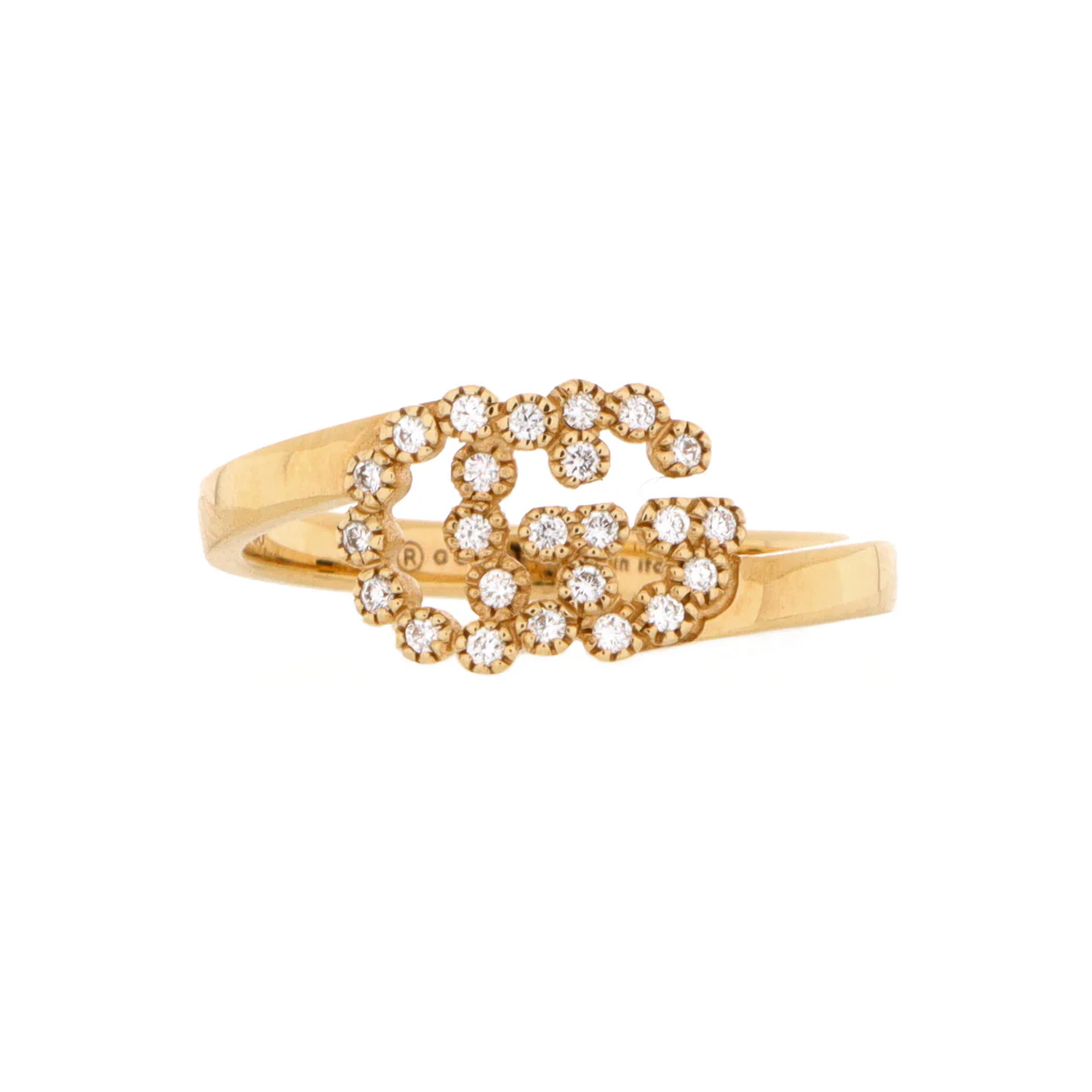 GG Running Ring 18K Yellow Gold with Diamonds - Deep Luxury