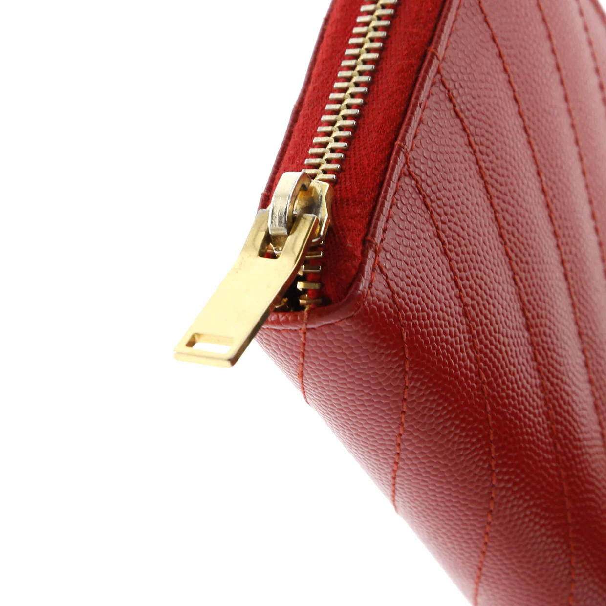 Classic Monogram Zip Around Wallet Matelasse Chevron Leather - Deep Luxury