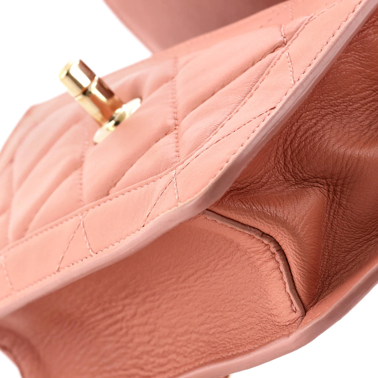 CC Front Pocket Flap Bag Stitched Calfskin Small - Deep Luxury