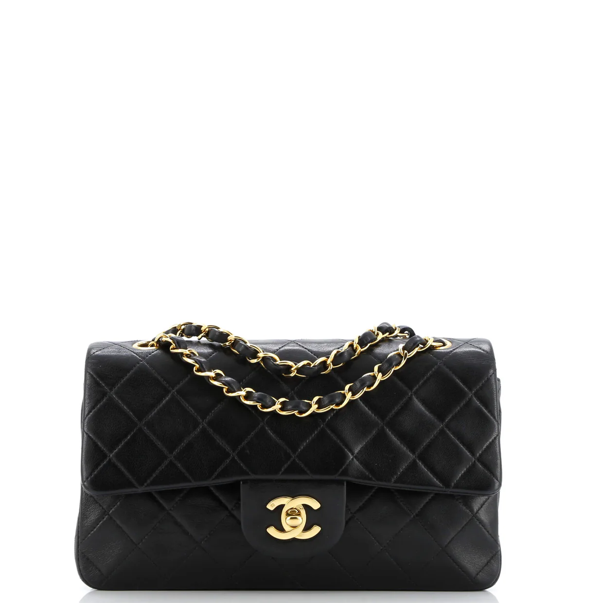 Vintage Classic Double Flap Bag Quilted Lambskin Small - Deep Luxury