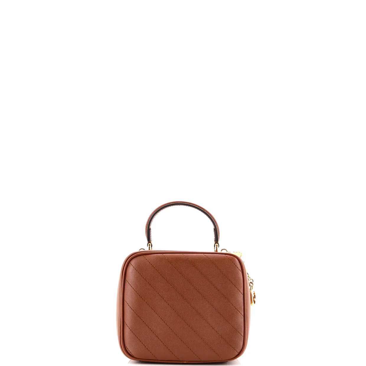 Blondie NM Top Handle Shoulder Bag Diagonal Quilted Leather - Deep Luxury