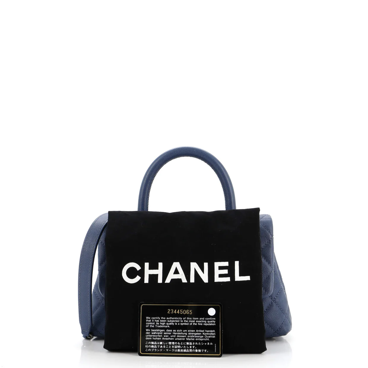 Coco Top Handle Bag Quilted Caviar Mini - Deep Luxury