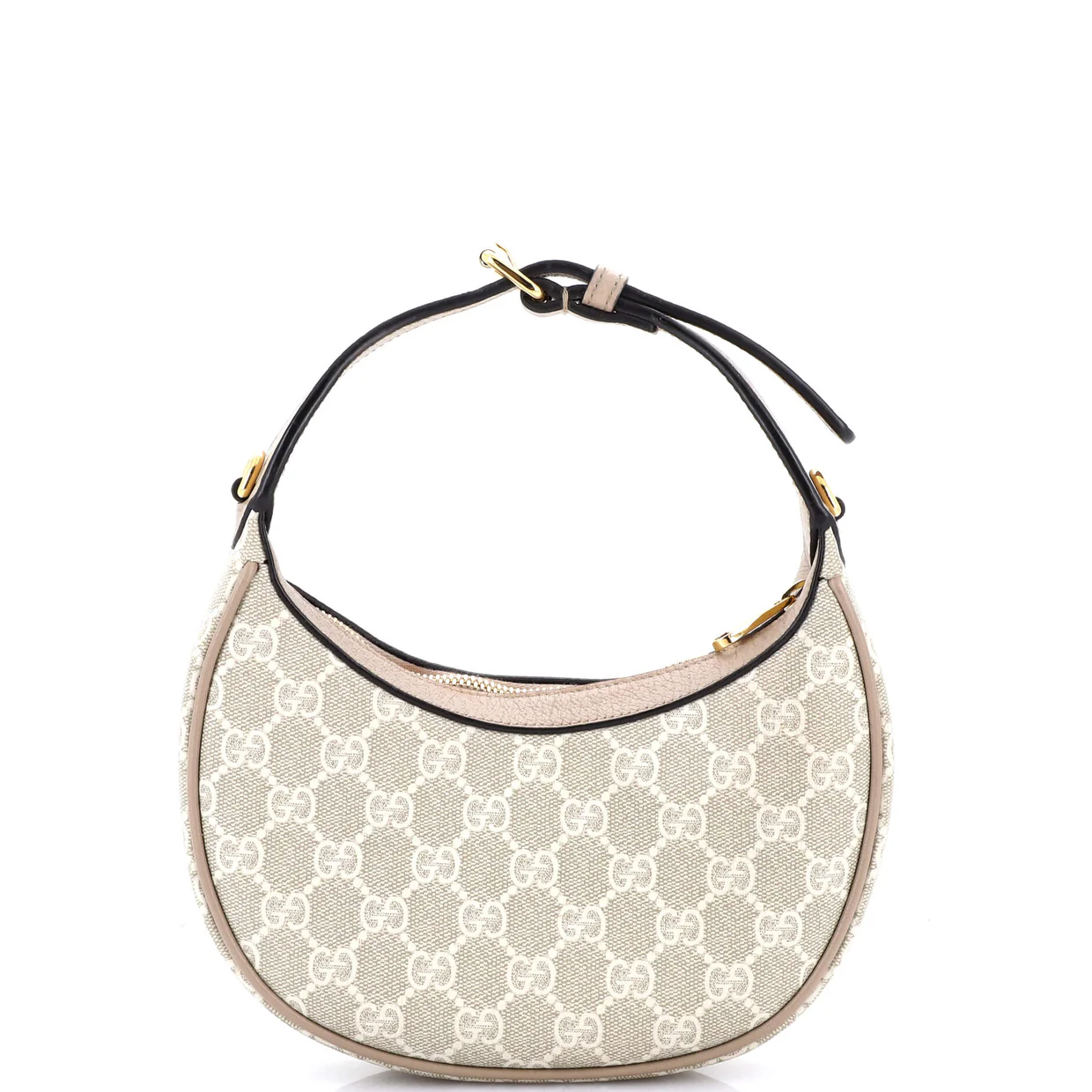 Interlocking G Patch Half Moon Hobo GG Coated Canvas Mini - Deep Luxury