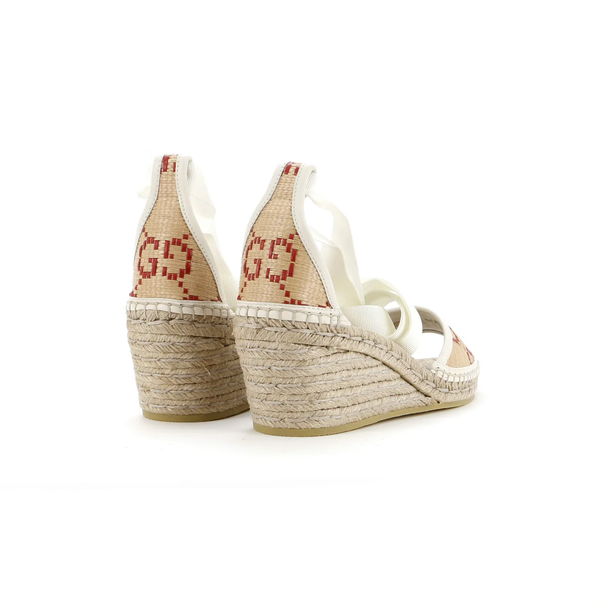 Women's Wedge Espadrilles GG Raffia - Deep Luxury