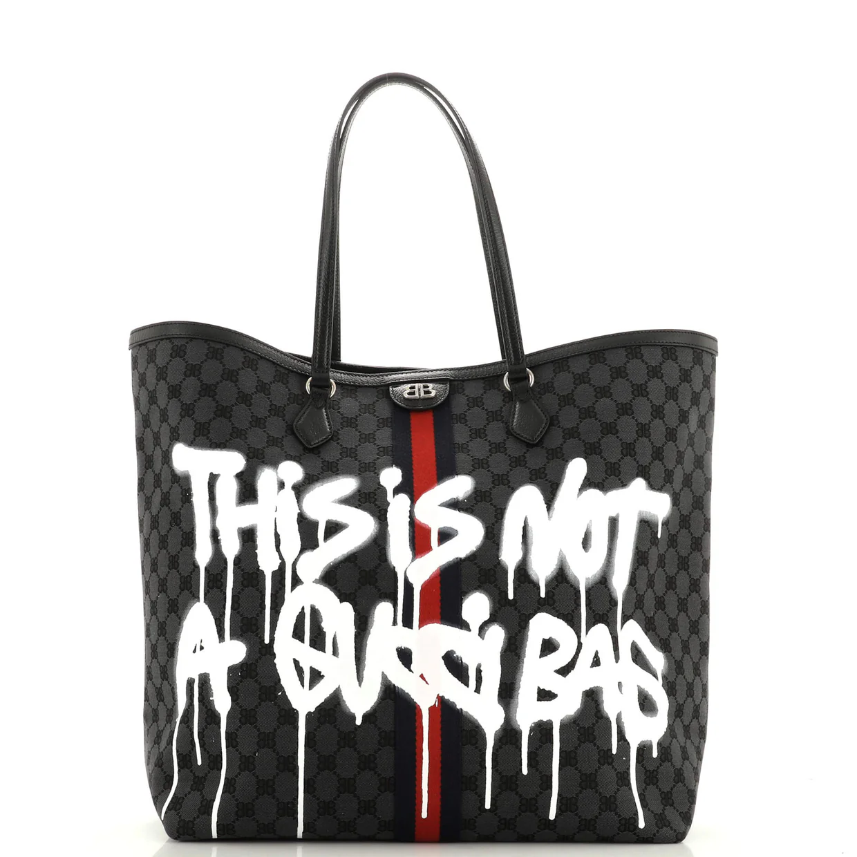 x Gucci The Hacker Project Tote Graffiti BB Canvas Large - Deep Luxury