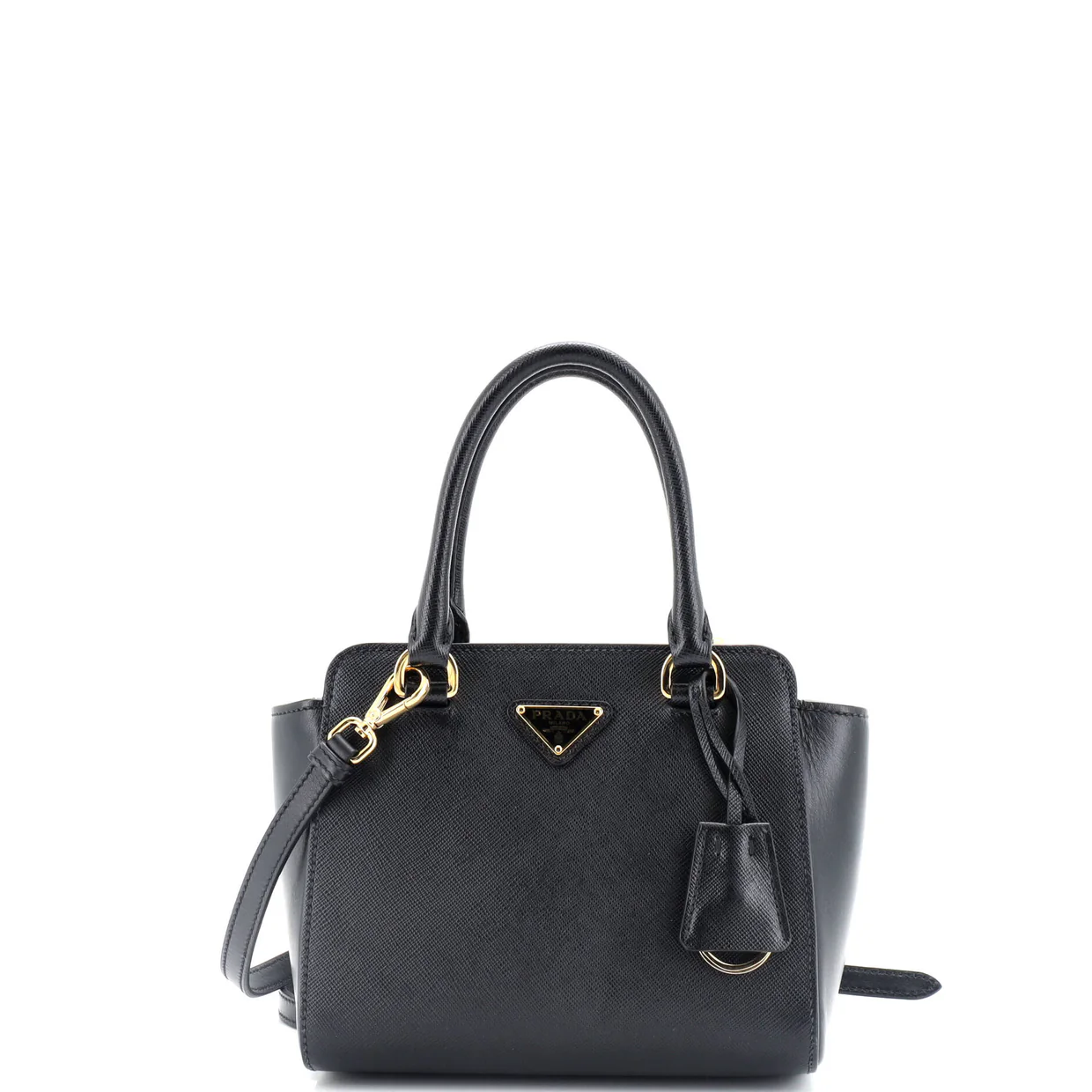 Convertible Tote Saffiano with Soft Calf Mini - Deep Luxury