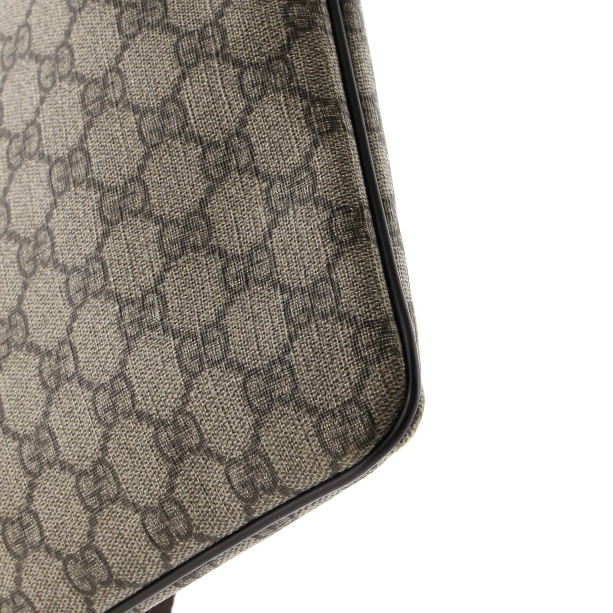 Zip Top Messenger Bag GG Coated Canvas Large - Deep Luxury