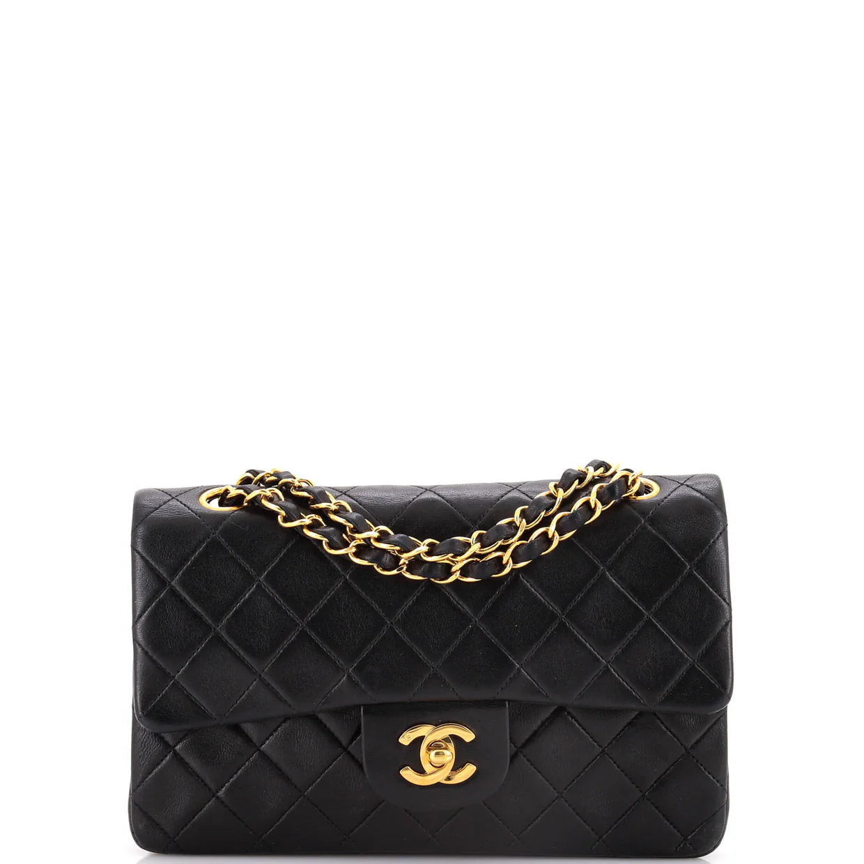 Vintage Classic Double Flap Bag Quilted Lambskin Small - Deep Luxury