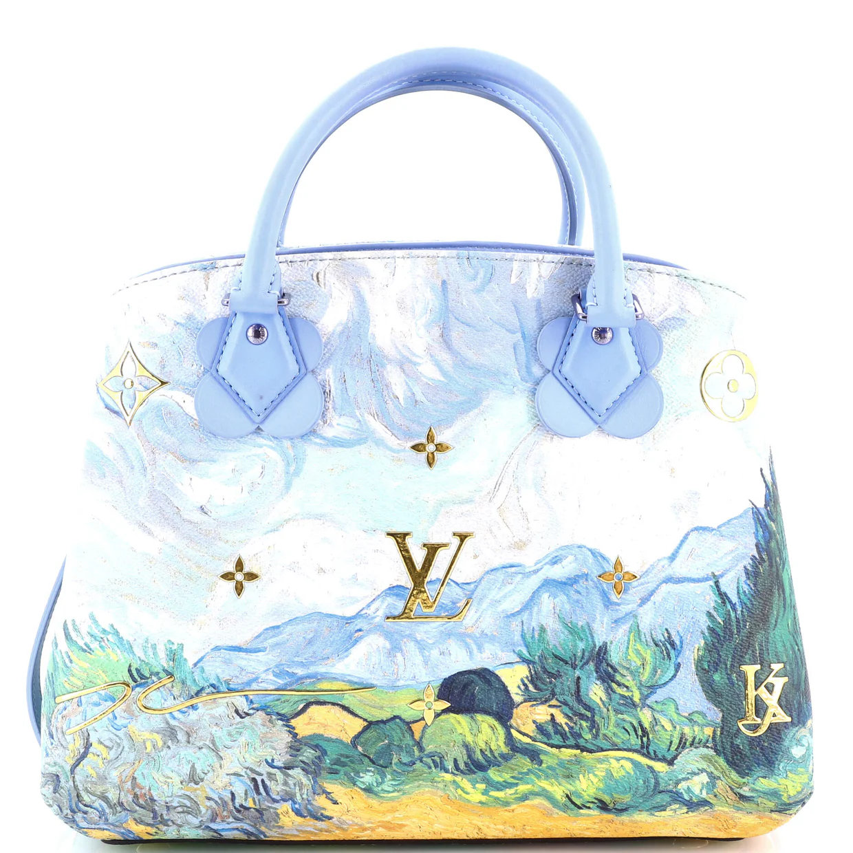 Montaigne Handbag Limited Edition Jeff Koons Van Gogh Print Canvas MM - Deep Luxury