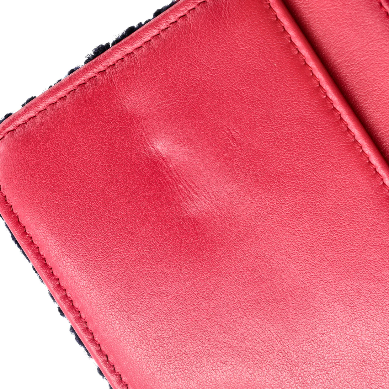 Chain Signe Wallet on Chain Quilted Tweed - Deep Luxury
