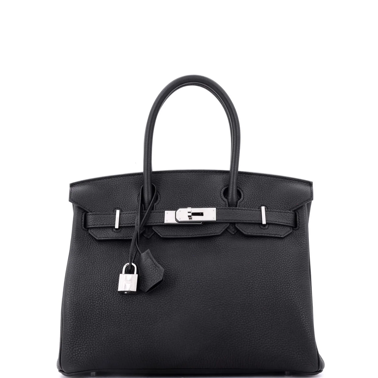 Birkin Handbag Noir Togo with Palladium Hardware 30 - Deep Luxury