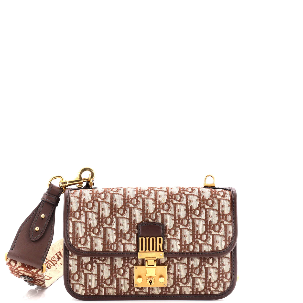 Dioraddict Flap Bag with Strap Oblique Canvas Medium - Deep Luxury