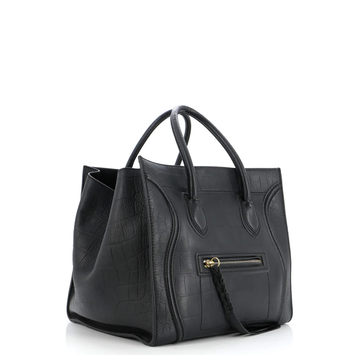 Phantom Bag Crocodile Embossed Leather Medium - Deep Luxury