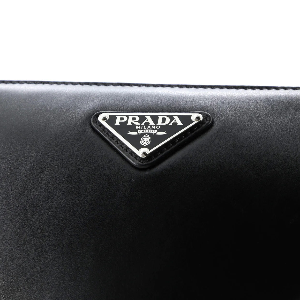 Triangle Logo Zip Crossbody Bag Soft Leather Small - Deep Luxury