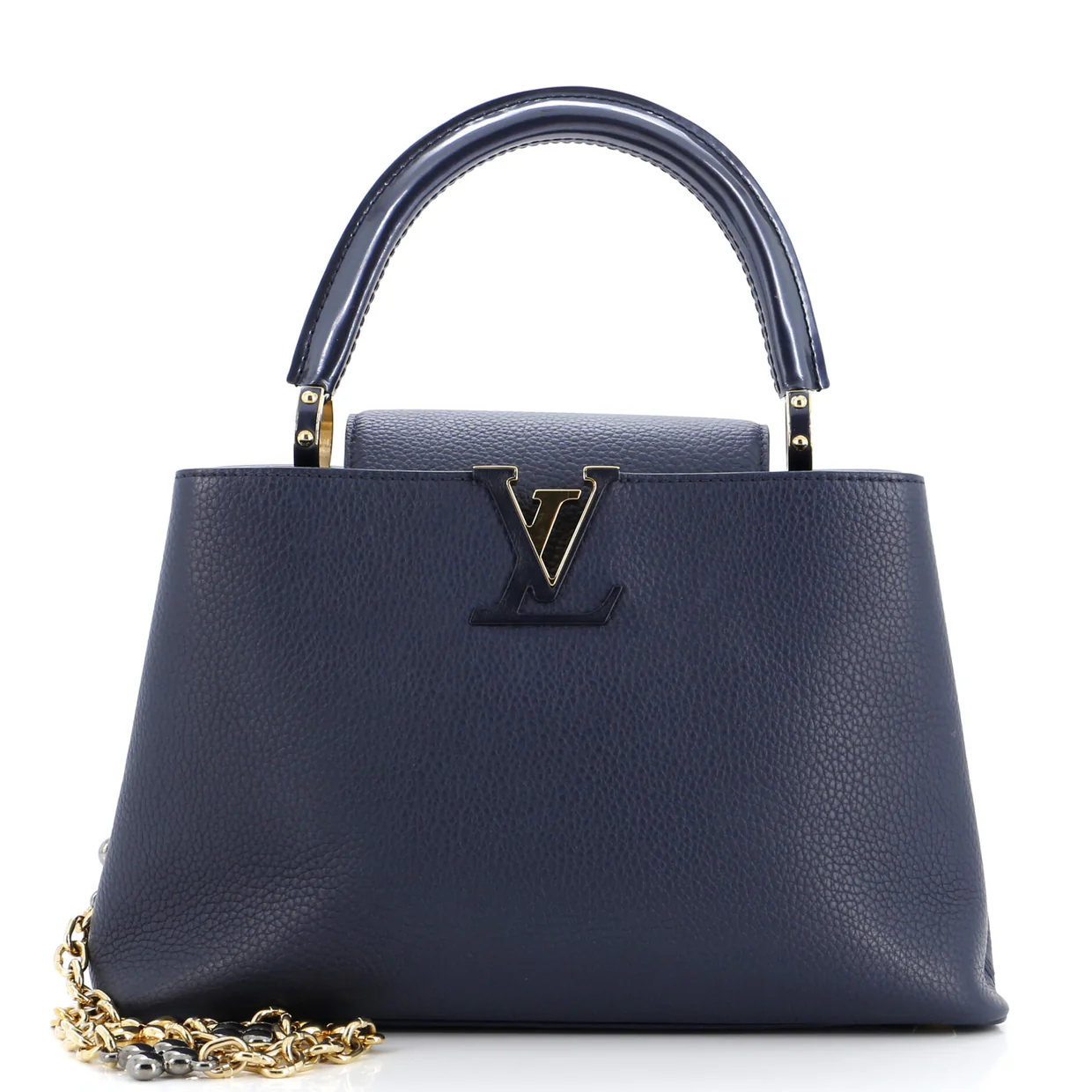 Flower Chain Capucines Bag Leather MM - Deep Luxury