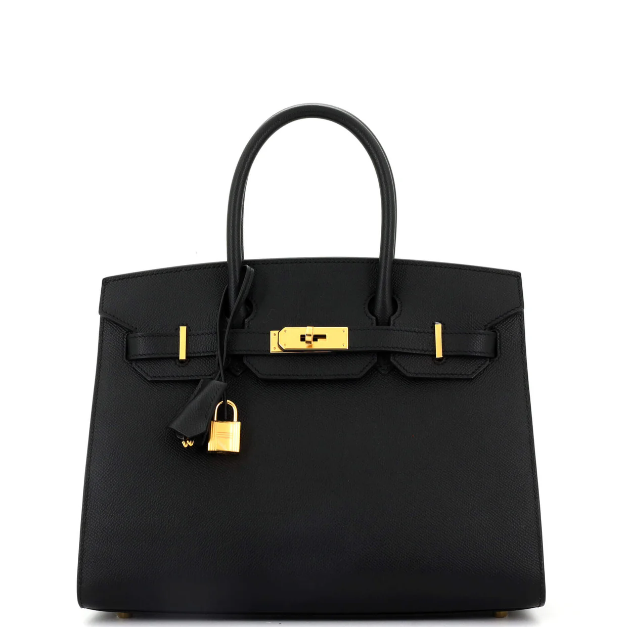 Birkin Sellier Bag Noir Epsom with Gold Hardware 30 - Deep Luxury