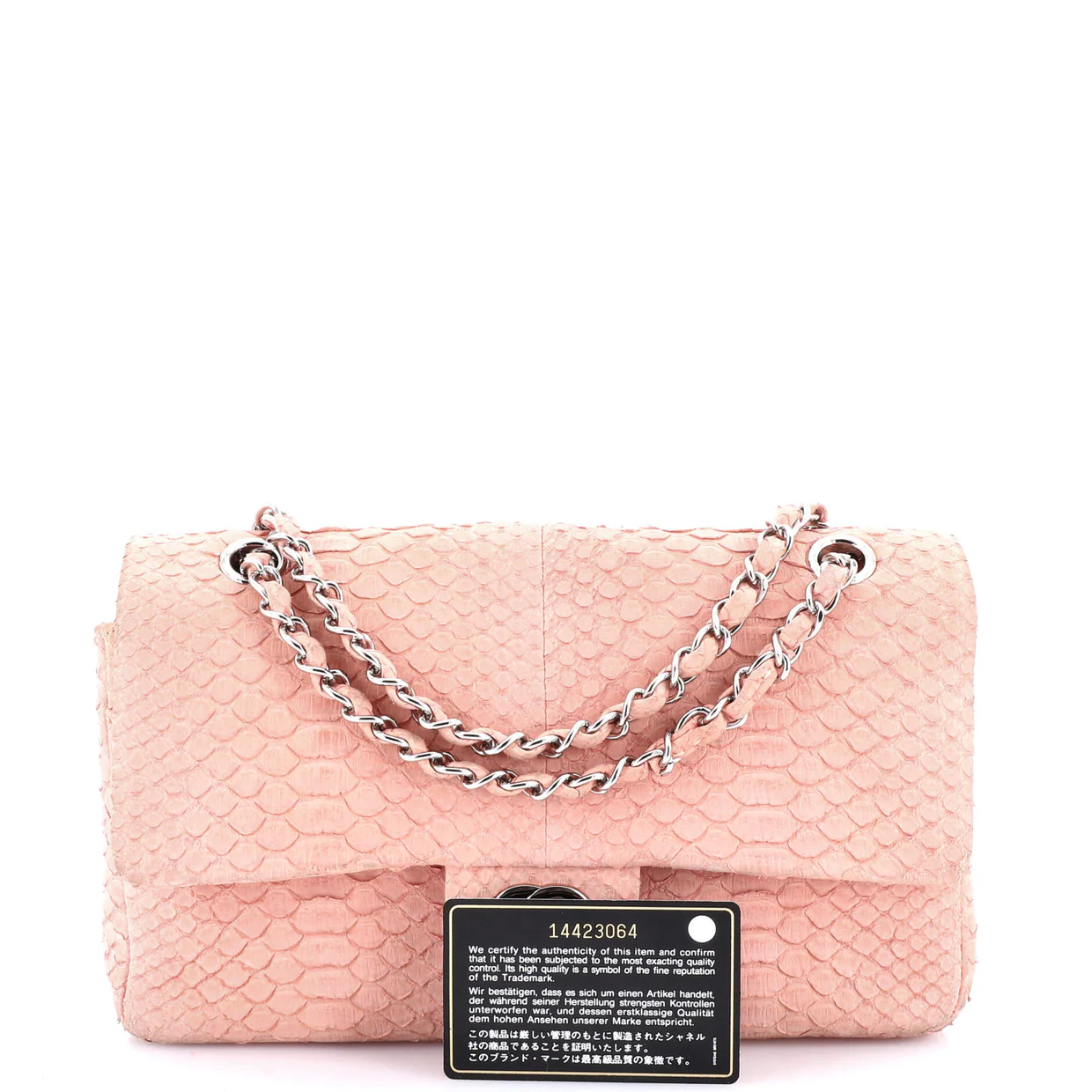 Classic Double Flap Bag Python Medium - Deep Luxury