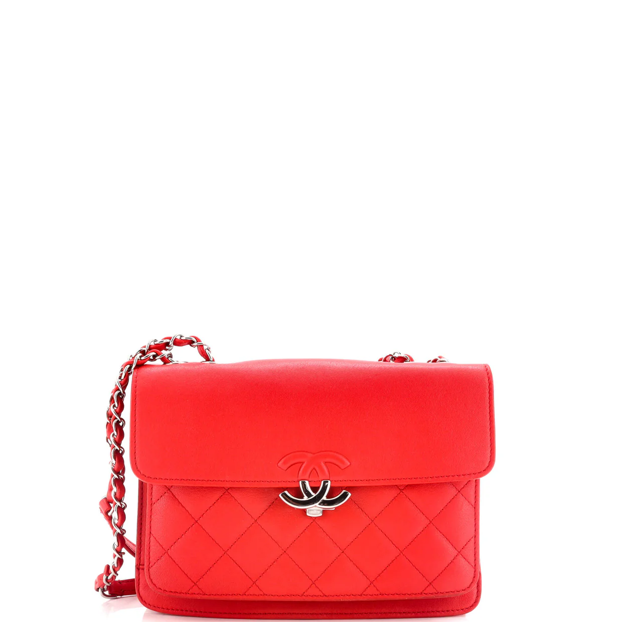 CC Box Flap Bag Quilted Calfskin Small - Deep Luxury