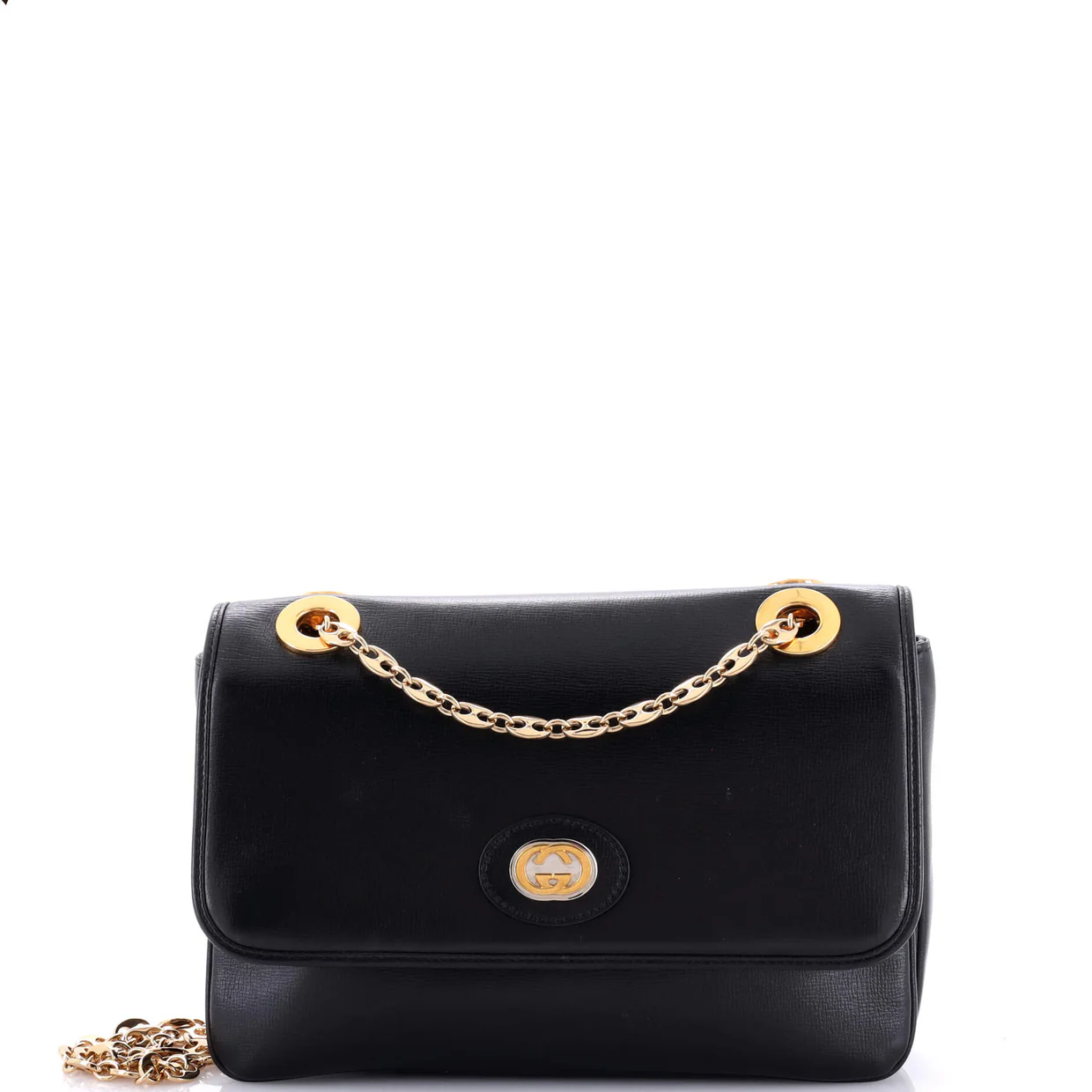 Marina Chain Flap Bag Leather Small - Deep Luxury