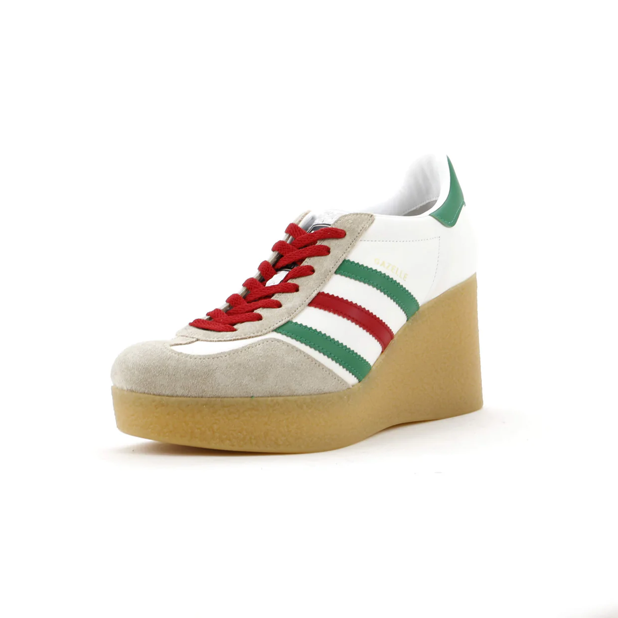 x Adidas Women's Gazelle Wedge Sneakers Leather with Rubber - Deep Luxury