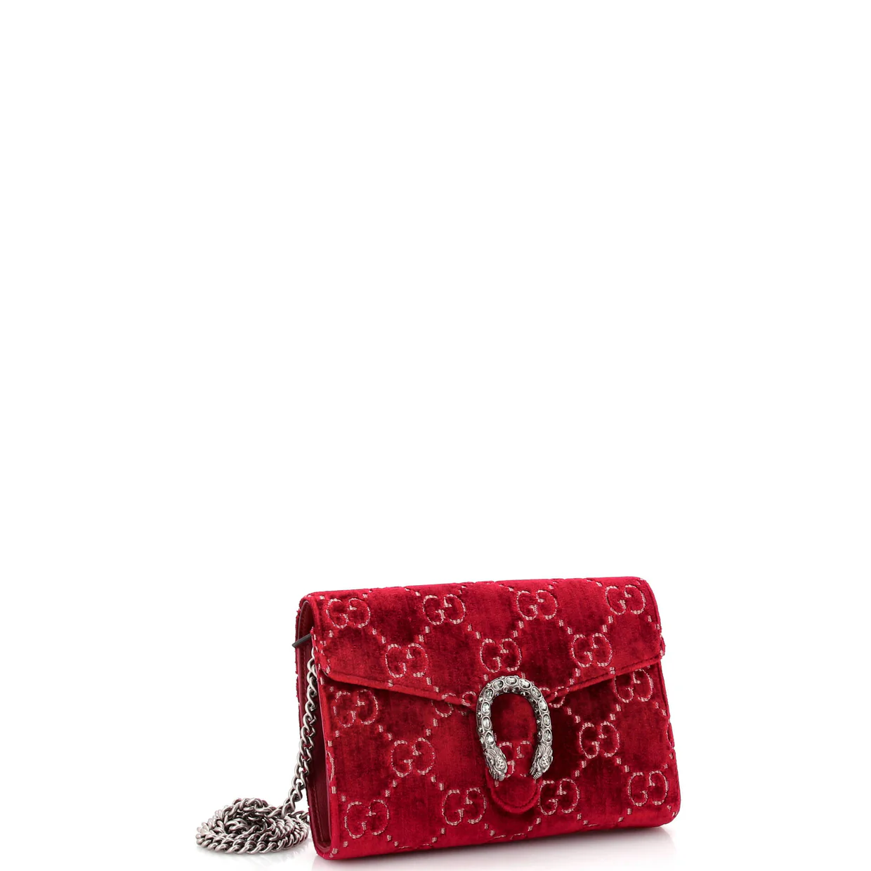 Dionysus Chain Wallet GG Velvet Small - Deep Luxury