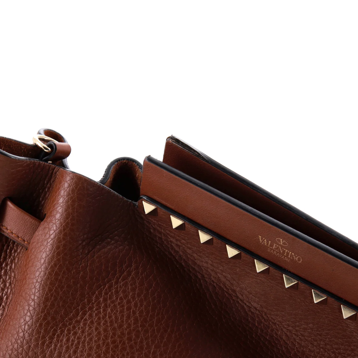 Rockstud Bucket Shoulder Bag Leather Small - Deep Luxury