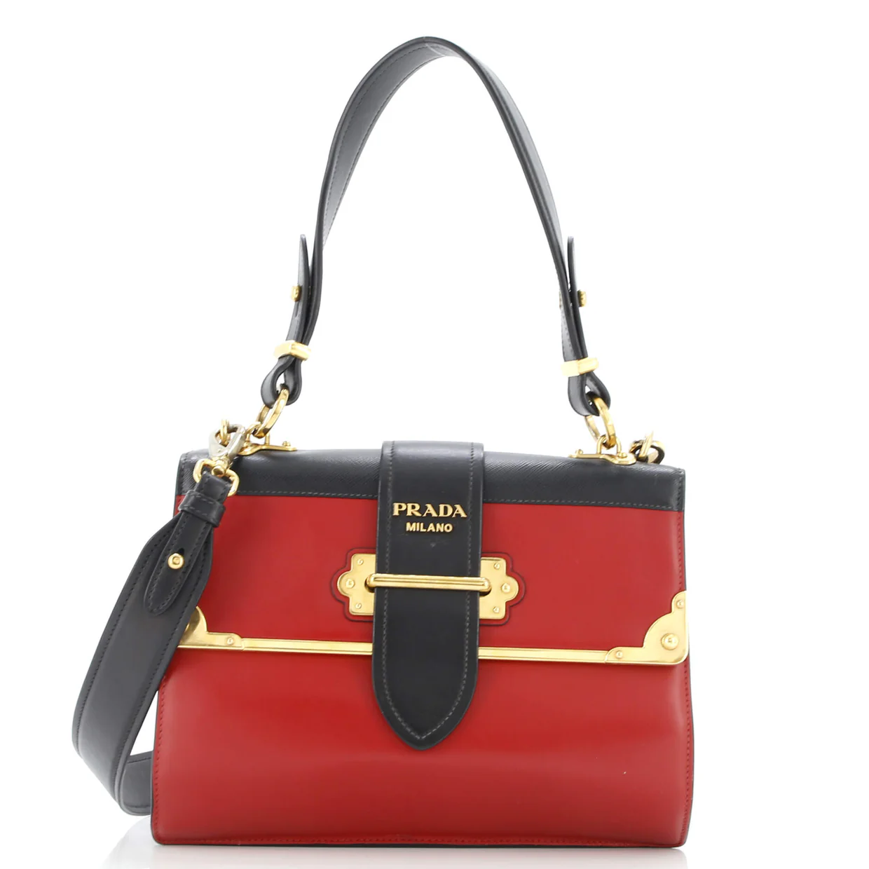 Cahier Convertible Shoulder Bag City Calf and Saffiano Medium - Deep Luxury