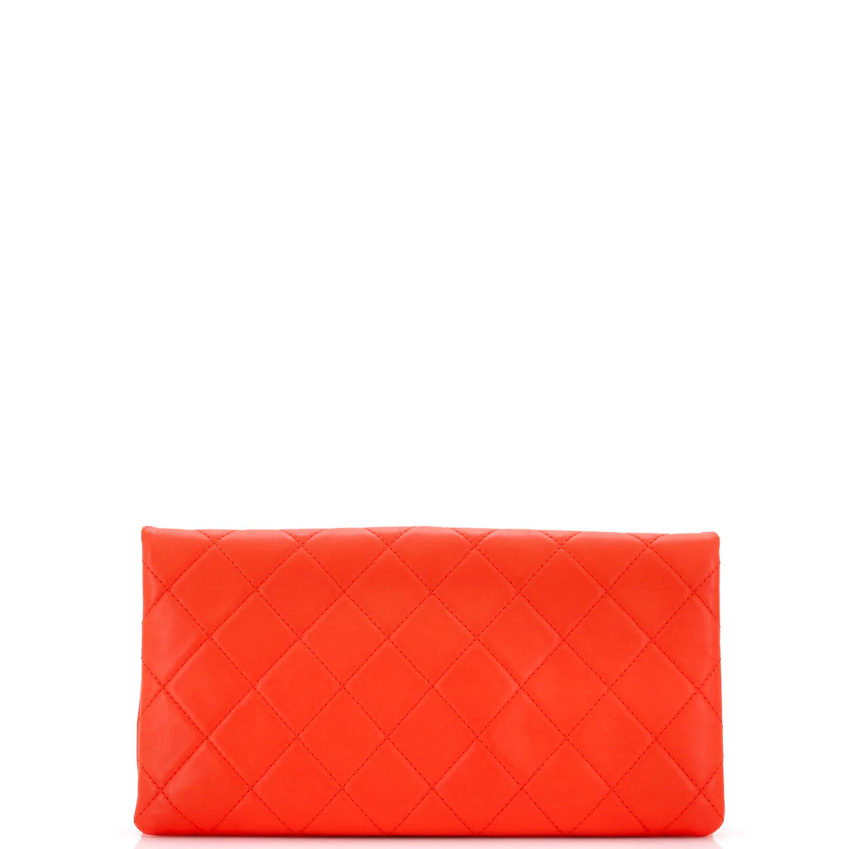 CC Foldover Clutch Quilted Lambskin Large - Deep Luxury