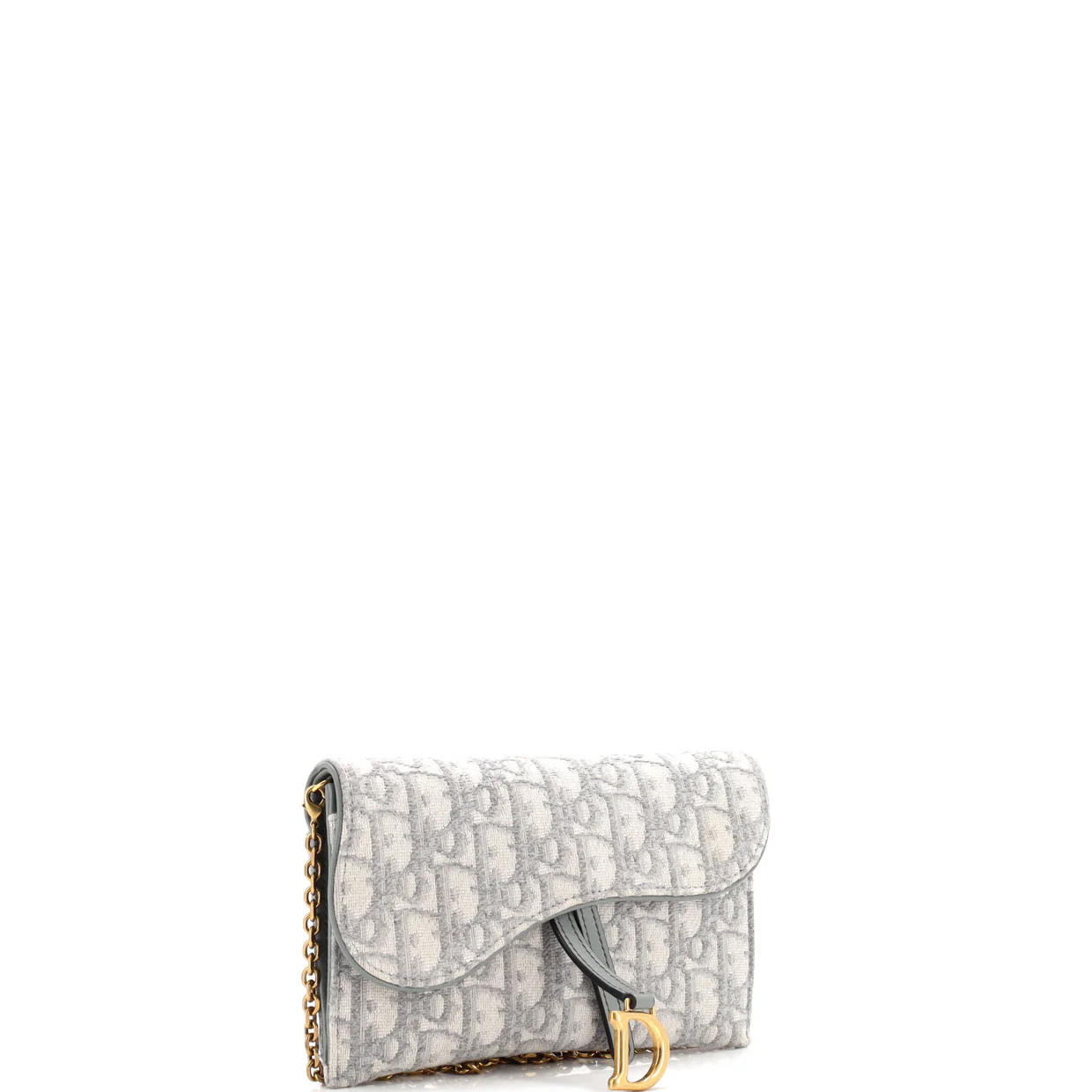 Saddle Chain Wallet Oblique Canvas - Deep Luxury