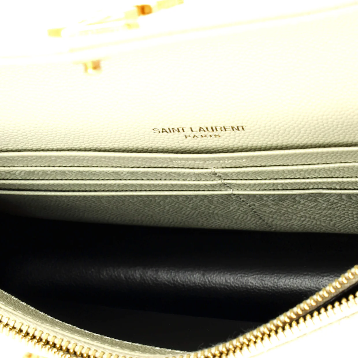 Classic Monogram Wallet on Chain Matelasse Chevron Leather Small - Deep Luxury
